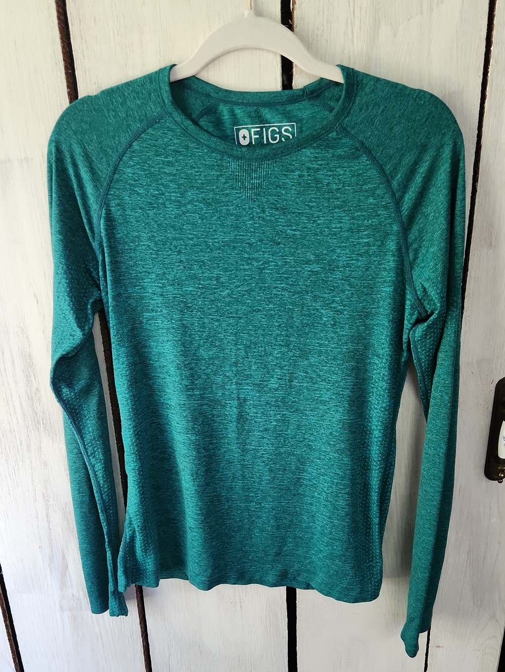 Figs Women's Salta Seamless Long Sleeve Underscrub Top Size Medium- Deep Teal - Picture 2 of 5